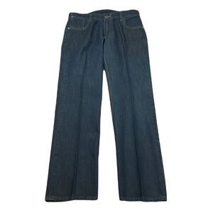 Levi's 514 Jeans Mens 34x32 (Tag 36x32) Slim Straight Fit‎ Dark Wash Denim